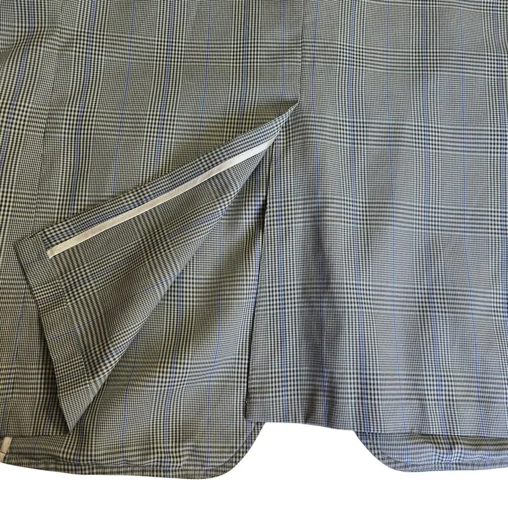 L.L.BEAN Men Vtg 90s Preppy English Countryside Grandpa Classic Plaid Blazer 46R
